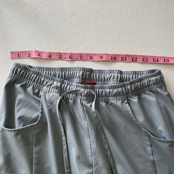 Dickies EDS Essentials Gray Scrub Set Size M Stretch Medical Uniform Top & Pants - Picture 13 of 16